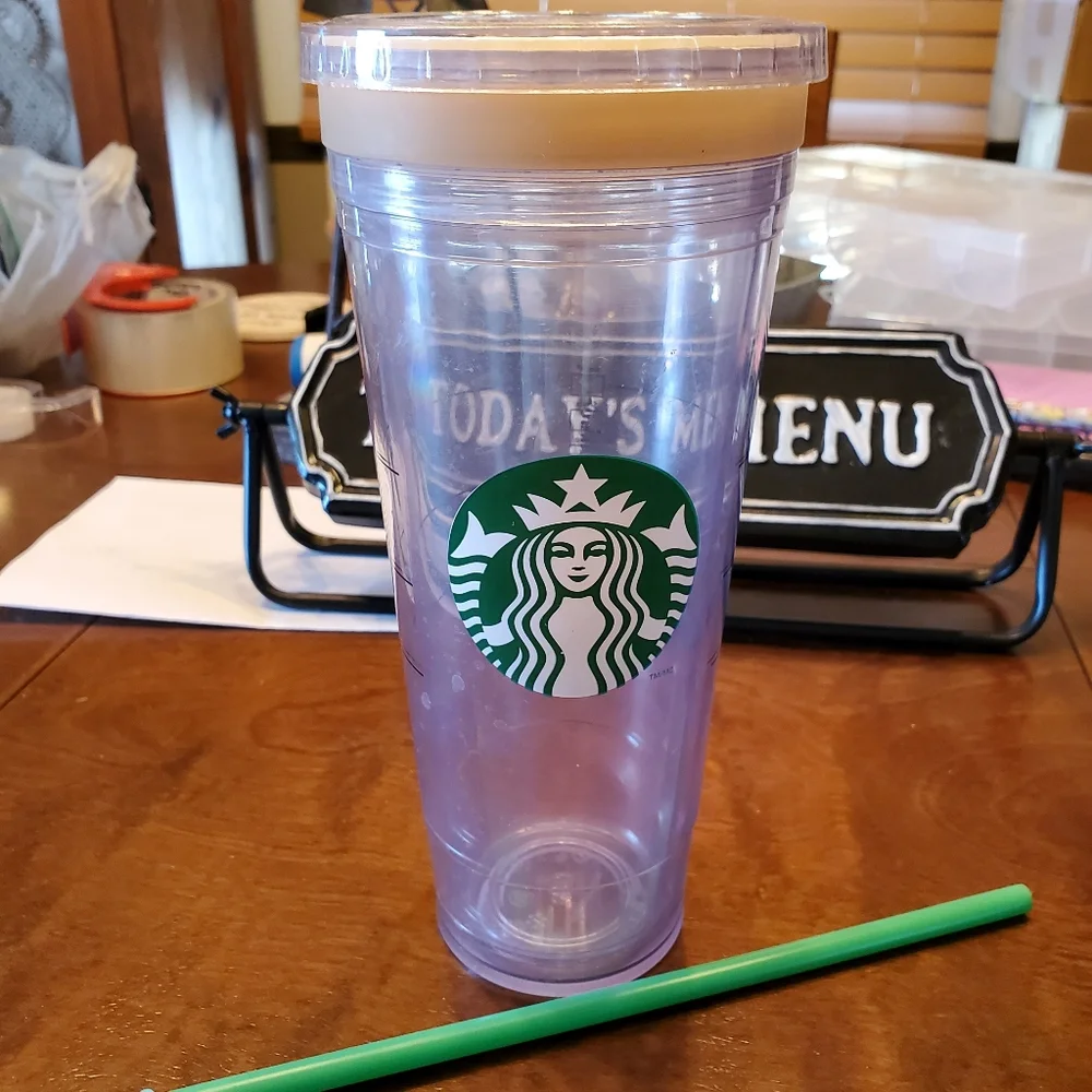 Starbucks 24oz Clear Siren Logo Cold Cup Tumbler